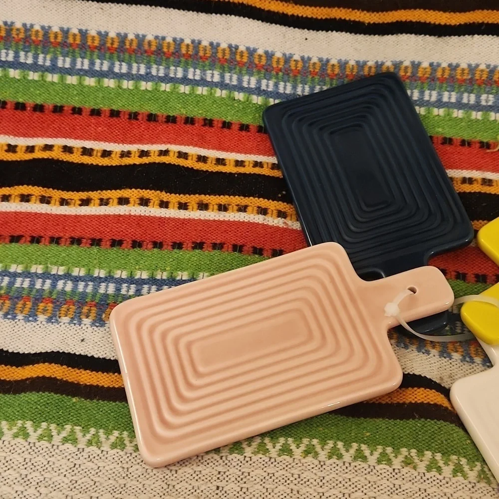 Floor 9 Ceramic Decorative Trivet Kitchen Decor Mini Cutting Boards (set of 4) - Picture 3 of 5
